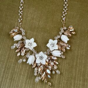 Elegant Floral Crystal Necklace